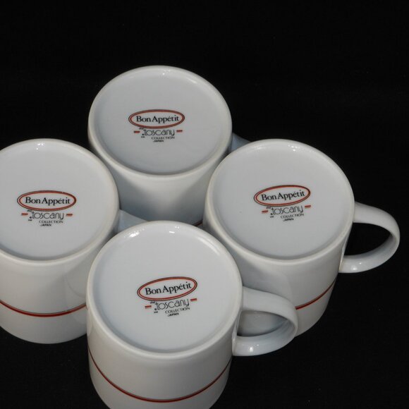 4 coffee mugs. toscany collection Japan Bon Appitit - Picture 6 of 7